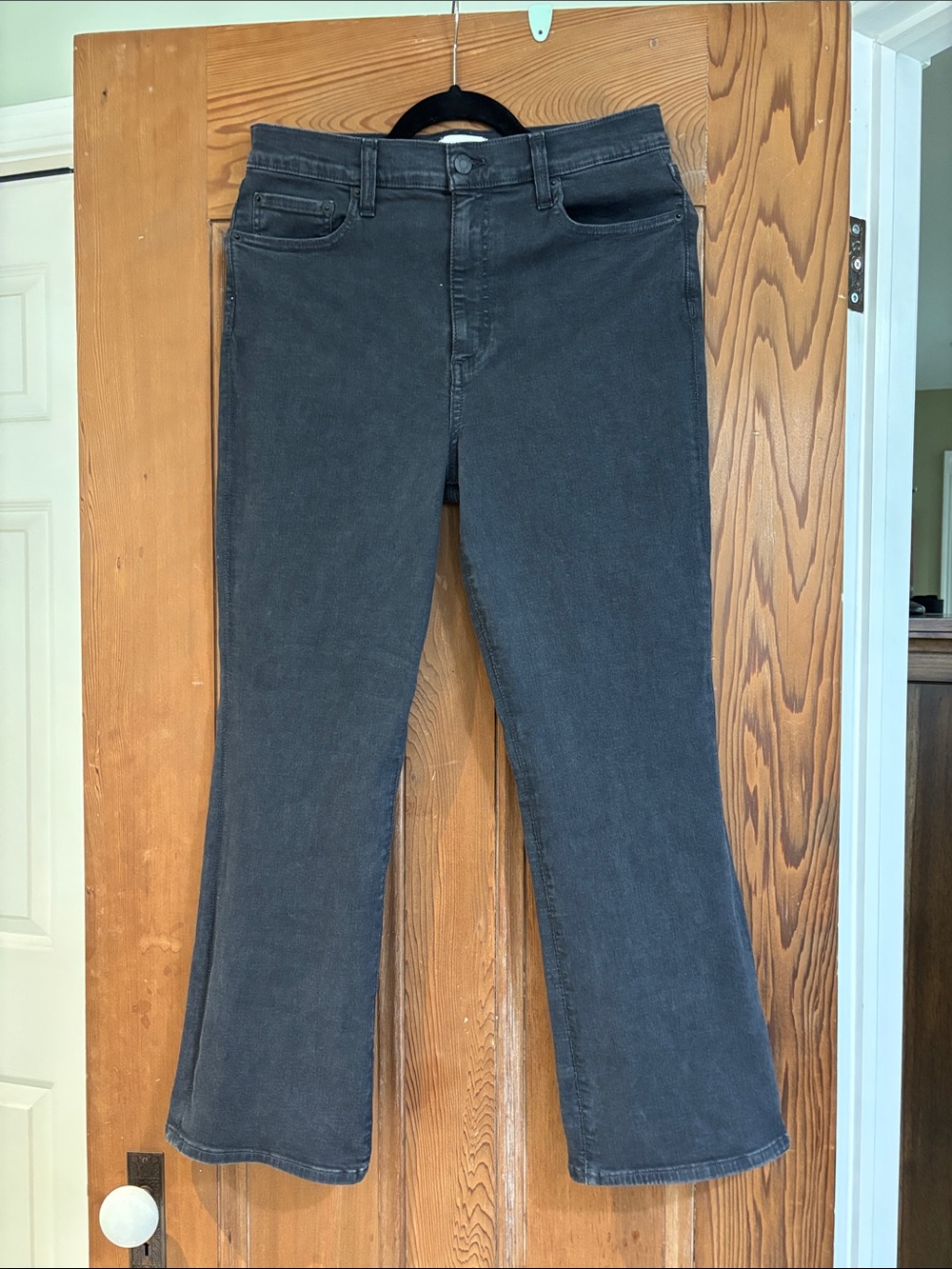 Pistola Black/Gray Straight Leg High Rise Jeans Size 31
